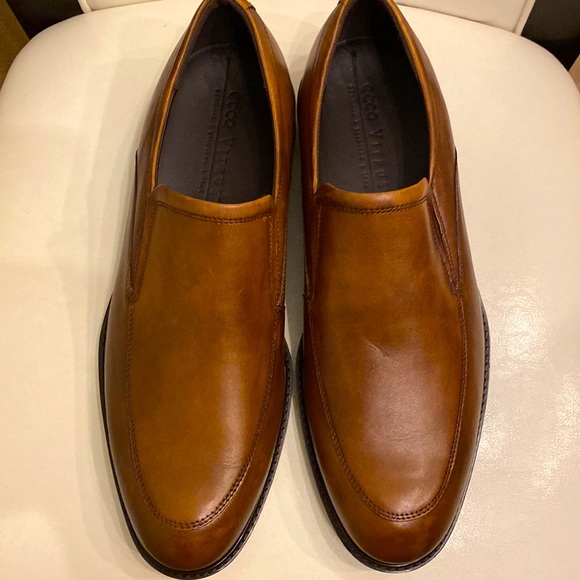 NWOT Gorgeous Mens Ecco Vitrus Leather Loafers Size 12-12.5 Made in Slovakia - Picture 6 of 11